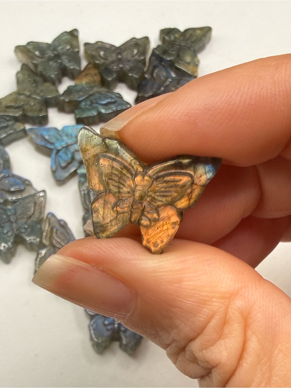 Mini Labradorite Butterflies - Picture 3 of 8